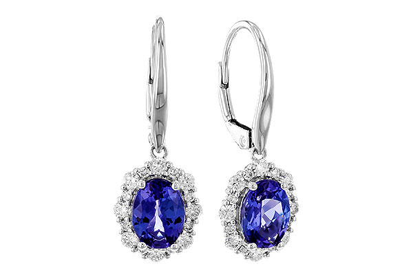 A328-68460: EARR 1.28 TW TANZANITE 1.72 TGW (7x5 OVAL)