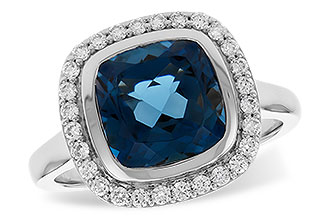 A328-70306: LDS RG 3.85 LONDON BLUE TOPAZ 4.15 TGW (9MM LBT)