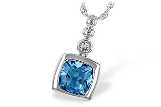 B244-13951: NECK 1.45 BLUE TOPAZ 1.49 TGW