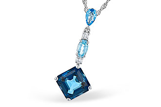 E327-75769: NECK 2.95 TW BLUE TOPAZ 3.00 TGW