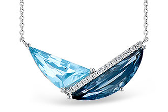 E327-75787: NECK 4.66 BLUE TOPAZ 4.75 TGW (18")