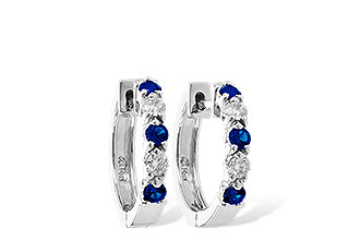 F055-93933: EARRINGS .33 SAPP .52 TGW