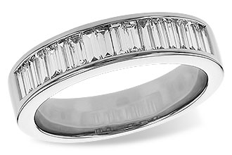 F329-54887: LDS DIA WED RG .70 TW BAGUETTES