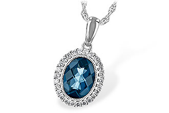 K244-10287: NECK 1.28 LONDON BLUE TOPAZ 1.41 TGW