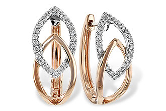 K244-16714: EARRING .25 TW (ROSE & WG)