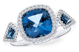 K328-66669: LDS RG 2.46 TW LONDON BLUE TOPAZ 2.72 TGW