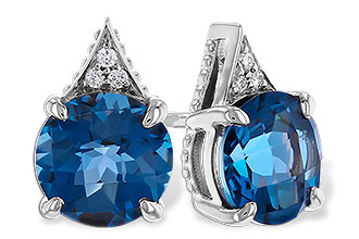 K328-68487: EARR 1.88 TW LONDON BLUE TOPAZ 1.90 TGW (6MM RD)