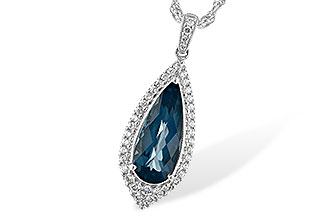 L244-12105: NECK 2.40 LONDON BLUE TOPAZ 2.65 TGW