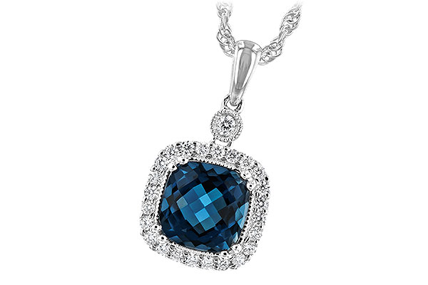 M244-10278: NECK 1.63 LONDON BLUE TOPAZ 1.80 TGW (7MM LBT)